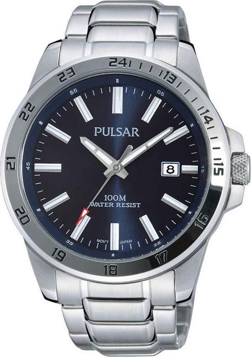 Pulsar PS9331X1 Heren Horloge - Zilverkleurig - Ø 41 mm - Pulsar