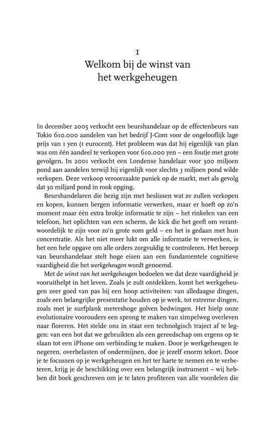 De winst van het werkgeheugen