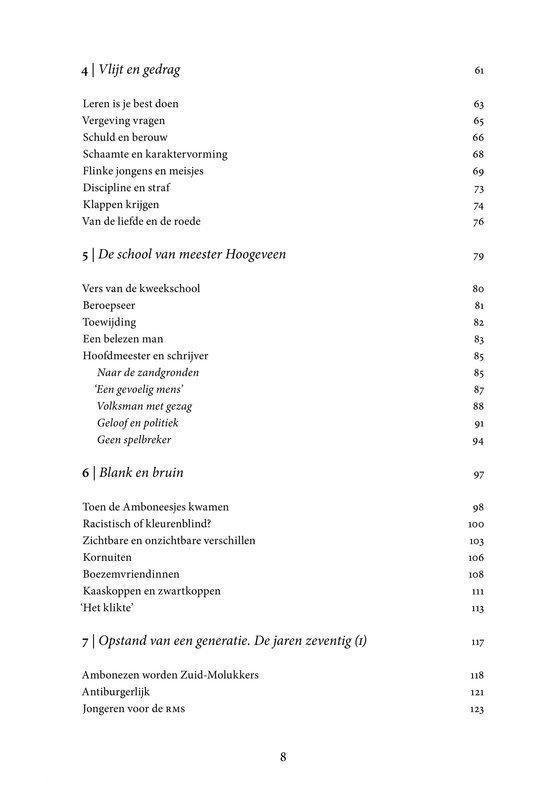 Pagina met inhoudsopgave van het boek 'Gemengde gevoelens'.