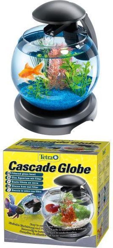 Tetra Cascade Globe Aquarium - 6.8L - Zwart
