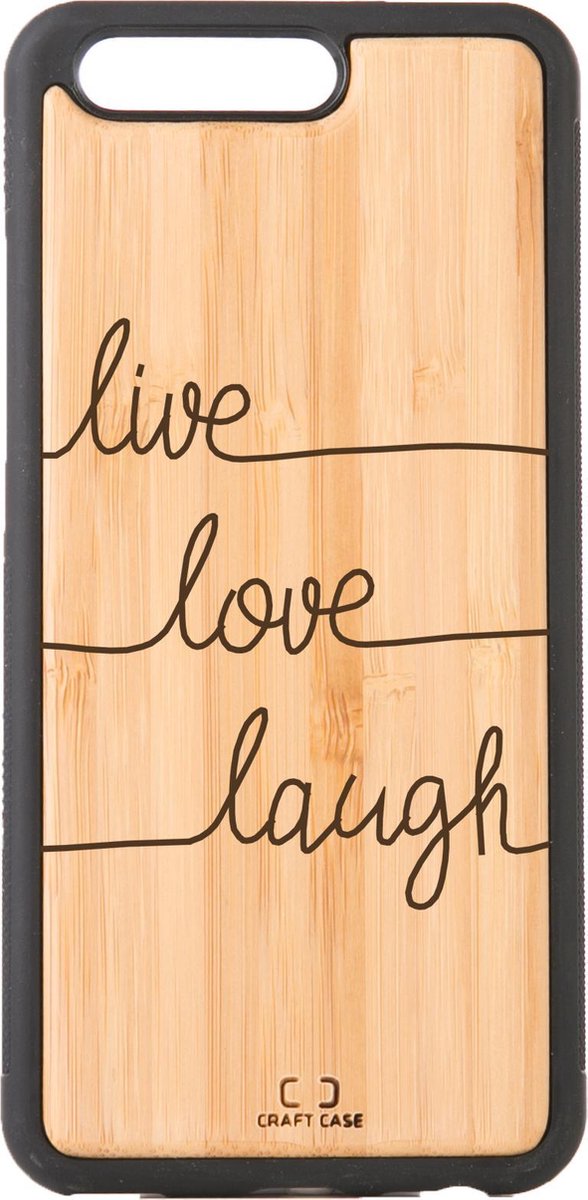 Bamboe telefoonhoesje Live Love Laugh - Craft Case - Huawei P10