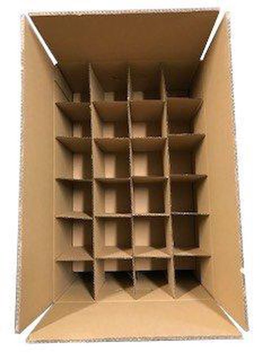 Barcelona Blozend Getalenteerd Profipack Glazendoos verdeling karton - 48 glazen - per stuk | bol.com