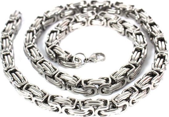 Centraliseren Notitie duim Koningsketting Heren - Zware Schakelketting - Stalen Ketting - 8mm/60 cm |  bol.com