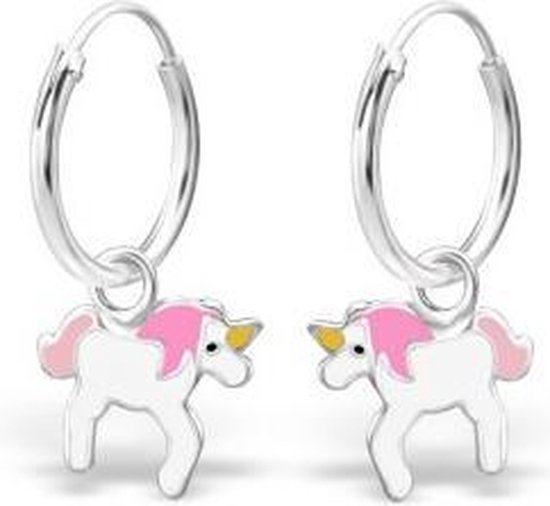 Zilveren kinderoorbellen - eenhoorn/ paard oorringen - Toverstaartjes  oorbellen | bol