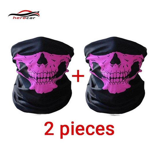 2 Stuks Luxe Biker Mask - Fietsmasker - Motormasker - Bandana - Balaclava - Gezichtsmasker - Bivakmuts