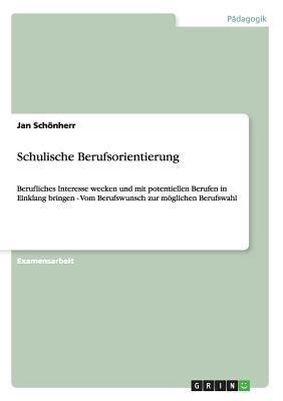 Schulische Berufsorientierung - cover