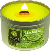 Citrobella® Citronella kaars in blik met vensterdeksel en houtlont 180 g