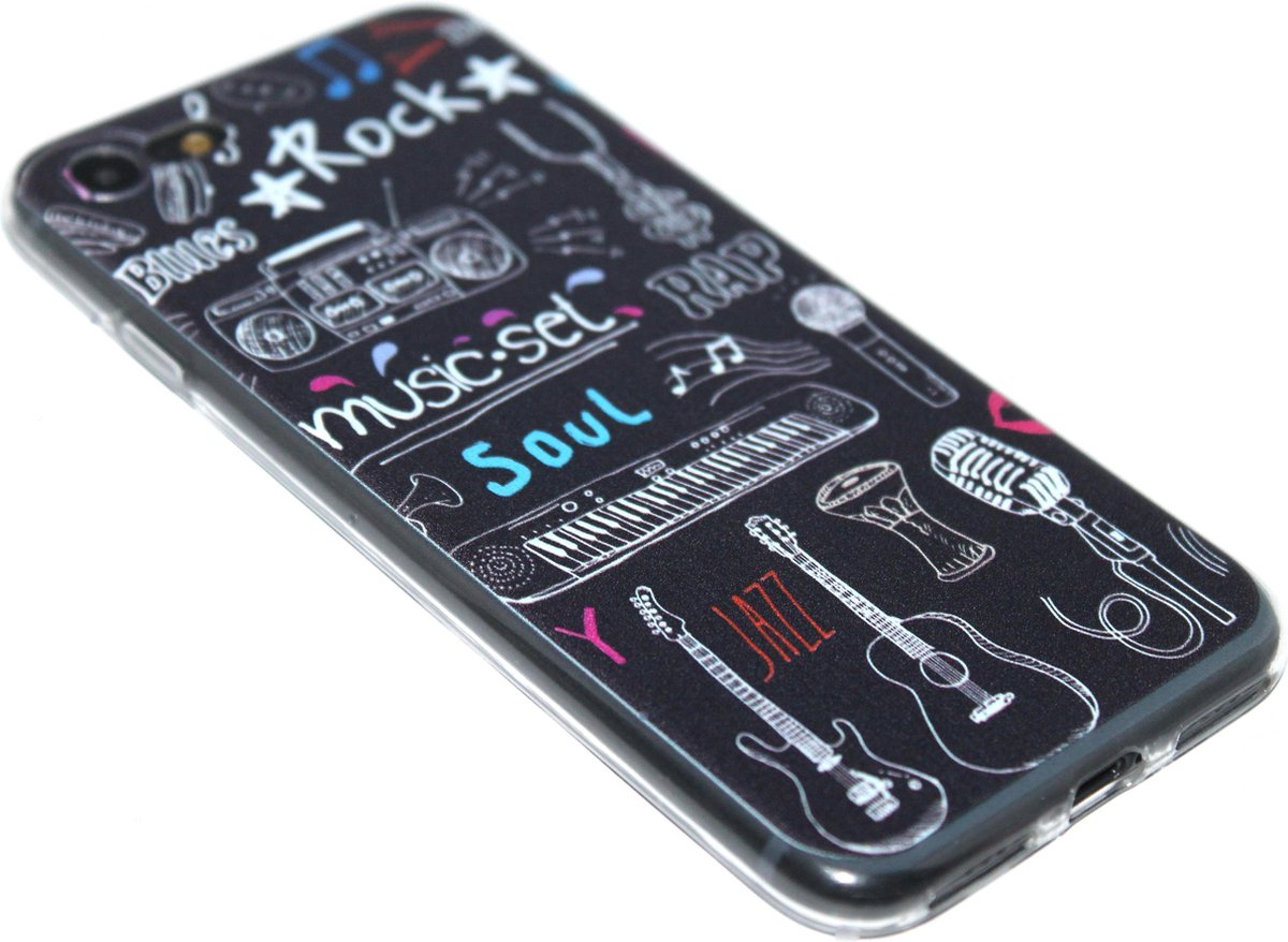 Muziekgenre hoesje siliconen Geschikt voor iPhone SE (2022/ 2020)/ 8/ 7