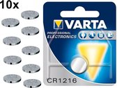 10 Stuks - Varta Professional Electronics CR1216 6216 25mAh 3V knoopcel batterij