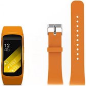 Siliconen polsbandje voor de Samsung Gear Fit 2 SM-R360 met gespsluiting maat L - Oranje