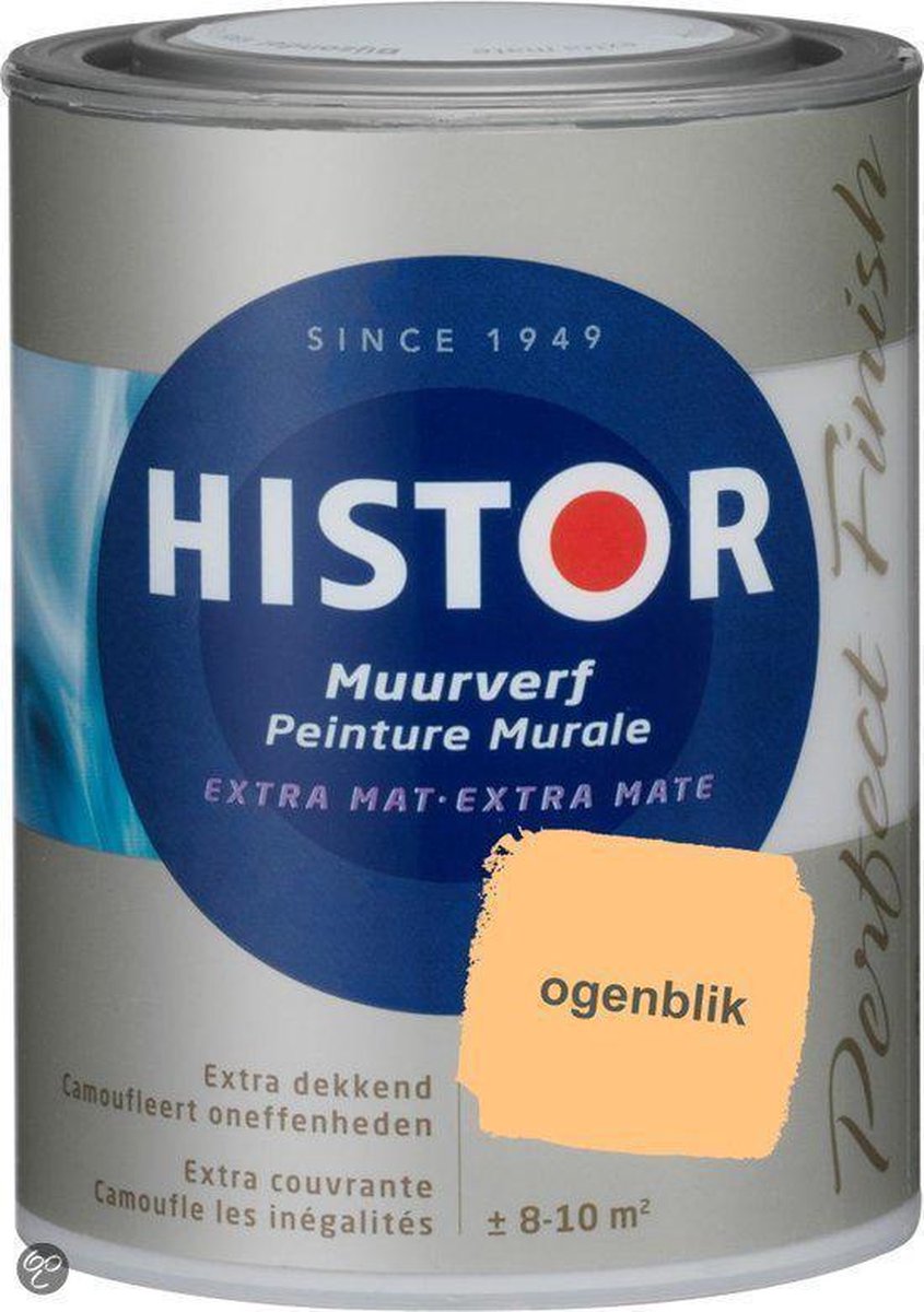 Histor Perfect Finish Muurverf Mat 1 liter - Ogenblik