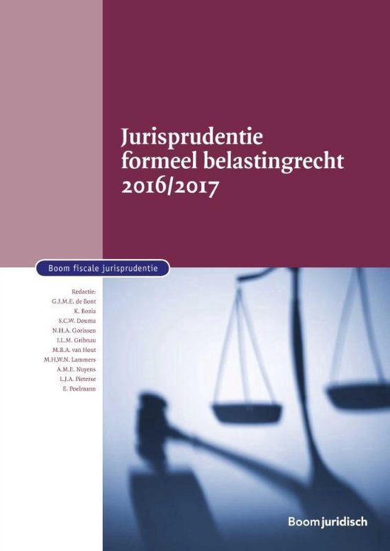 Boom fiscale studieboeken - Jurisprudentie formeel belasting ... - cover