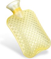 Kufl massage-warmwaterkruik van PVC met grote opening voor gemakkelijk vullen – geurloos, verlicht nek-, rug- en schouderpijn door warmtetherapiegeel
