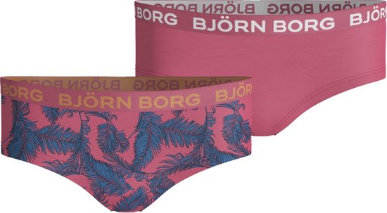 Björn Borg Palmleaf meisjes ondergoed - 2pack - multi/roze/veren/blauw