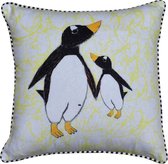 Sierkussen Pinguin Klein/Groot 45x45cm. Handgemaakt & Fairtrade