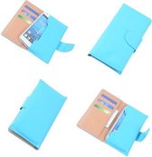 Samsung Galaxy Note 4 Portemonnee Hoesje Turquoise - Book Case Wallet Cover Hoes