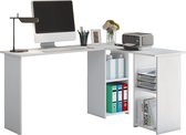 Hoekbureau computer meubel Lusias wit