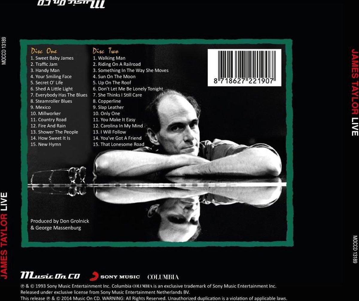 Live James Taylor CD album Muziek Bol Live James Taylor CD album Muziek Bol