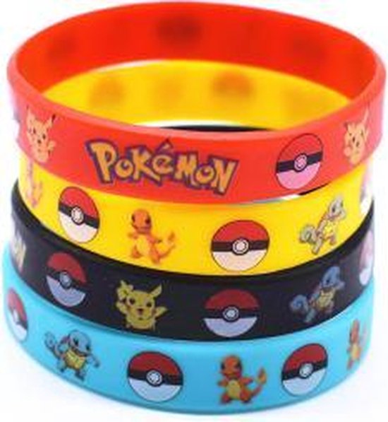 baard heldin solide 4 Pokémon Go polsbandjes van gel - Set van 4 stuks - Polsbandje rubber -  Silicone... | bol.com