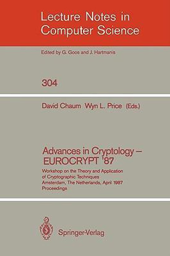 Advances in Cryptology - EUROCRYPT '87 - cover