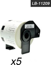 5x Brother DK-11209 Compatible voor Brother 's range of QL printers, 29mm * 62mm