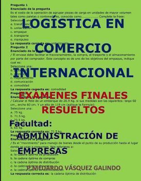 Log�stica En Comercio Internacional-Ex�menes Finales Res ... - cover