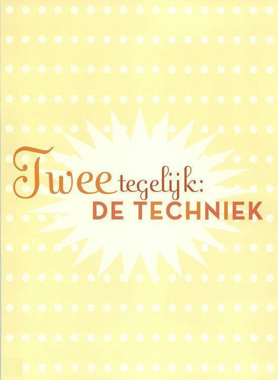 Boekomslag 'Twee sokken: de techniek' met gele achtergrond met witte stippen