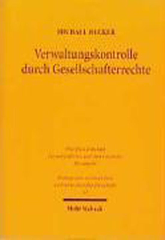 Verwaltungskontrolle durch Gesellschafterrechte - cover