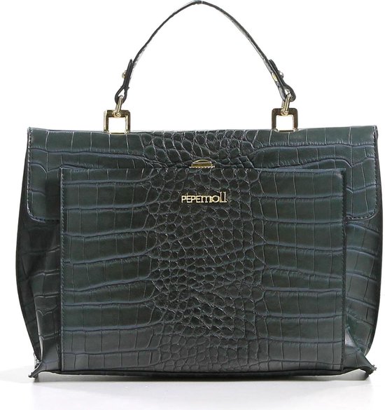 Pepe Moll Afneembare riem Crocoprint Handtas Blauw bol