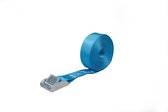 Bagagegordel 25 mm 2,5M Blauw - Verzinkte Klemgesp