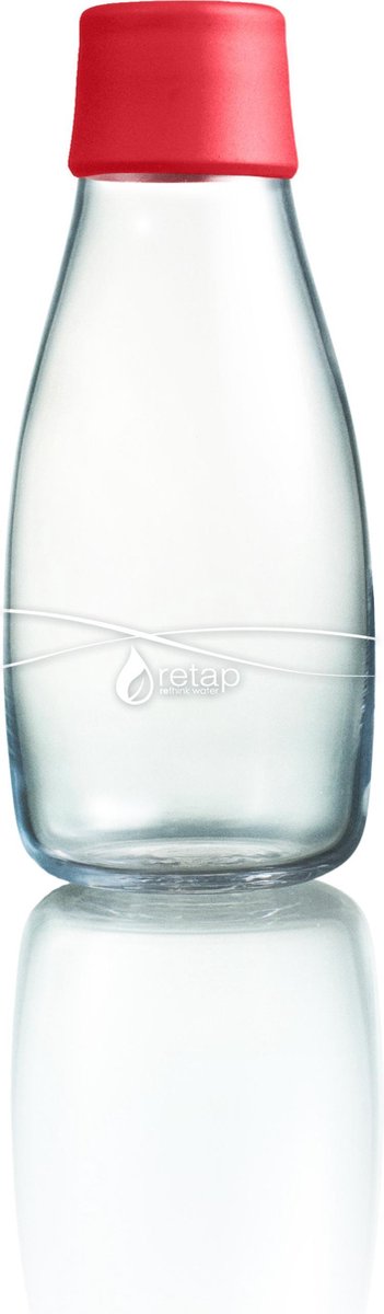 Retap Waterfles - Glas - 0,3 l - Rood