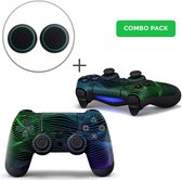 Brainwaves Combo Pack - PS4 Controller Skins PlayStation Stickers + Thumb Grips