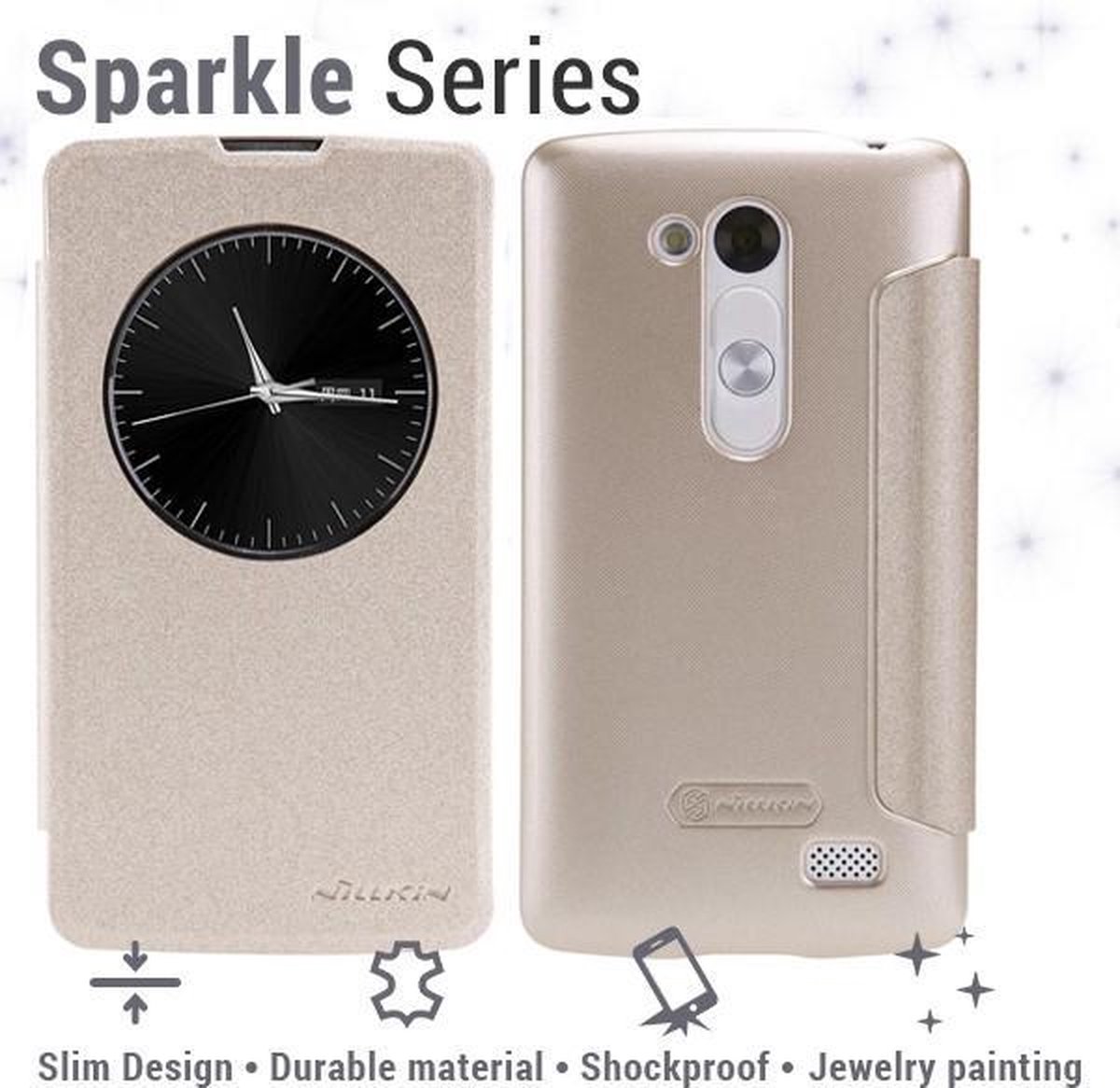 Nillkin Quick Circle Case LG L Fino - Sparkle Series Gold