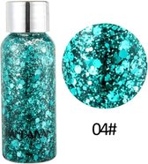 Body Glittergel aqua/groen