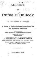 Address of Rufus B. Bullock to the People of Georgia