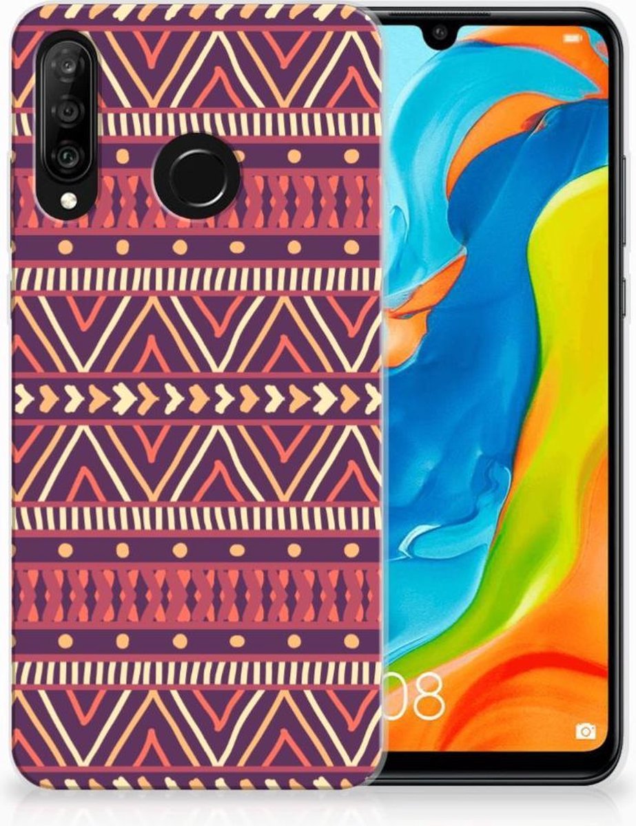 Huawei P30 Lite TPU bumper Aztec Paars