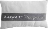 Gifa Super Papa - Sierkussen - 28x44 cm - Grijs