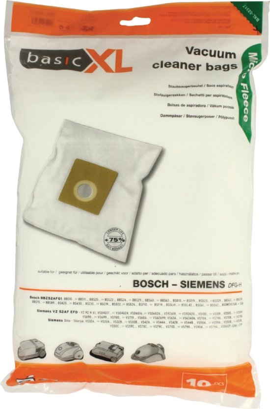 Replacement Vacuum Cleaner Bag Bosch / Siemens D-F-G-H - BasicXL