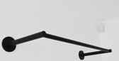Zwarte kapstok voor hangers (90 CM)