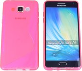 Samsung Galaxy A5 2016 (A510) S Line Gel Silicone Case Hoesje Transparant Neon Roze Pink