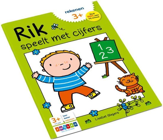 Thumbnail van een extra afbeelding van het spel Zwijsen Kinderboek Rik speelt met cijfers. 3+