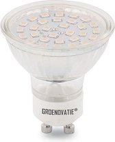 Groenovatie LED Spot GU10 Fitting - 3W - SMD - 52x50 mm - Dimbaar - Warm Wit