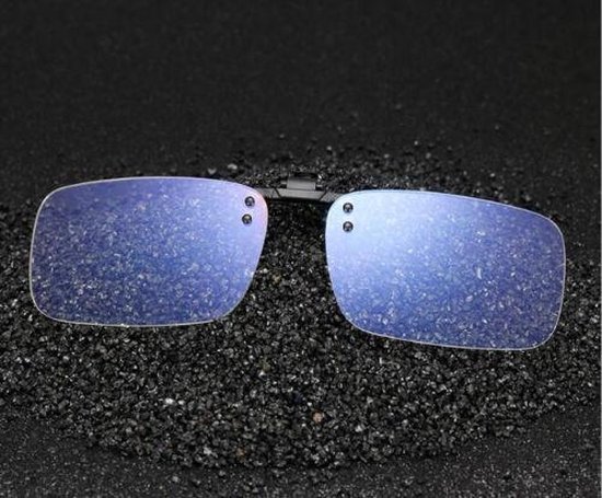 clip on blauw licht filter computerbril zonder correctie - Merkloos