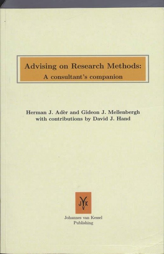 Cover van het boek 'Advising on research methods / druk 1'