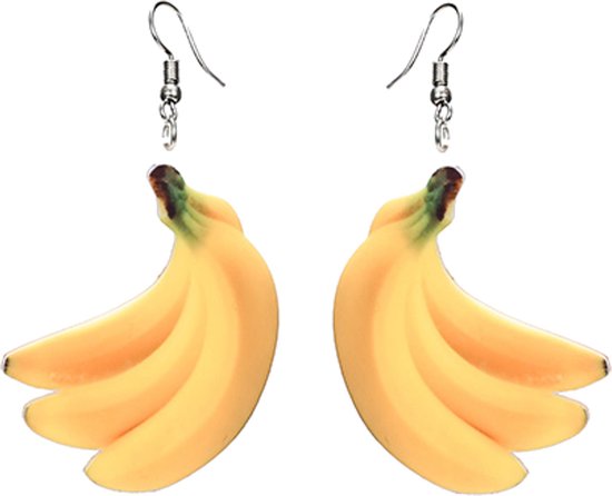 Fako Bijoux® - Oorbellen - Groente & Fruit - Bananen