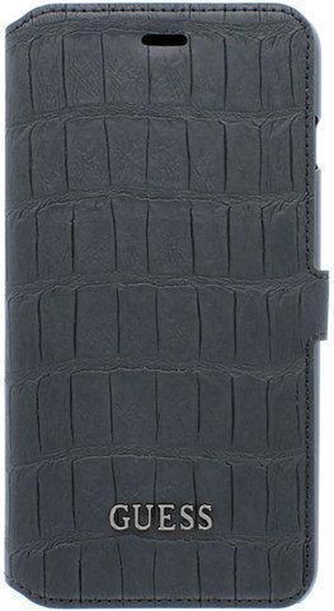 Guess Clark Book Case Hoesje - voor iPhone 6 Plus en iPhone 6S Plus - Croco zwart