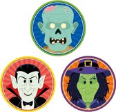 Halloween 30x Halloween onderzetters vampier/heks/zombie