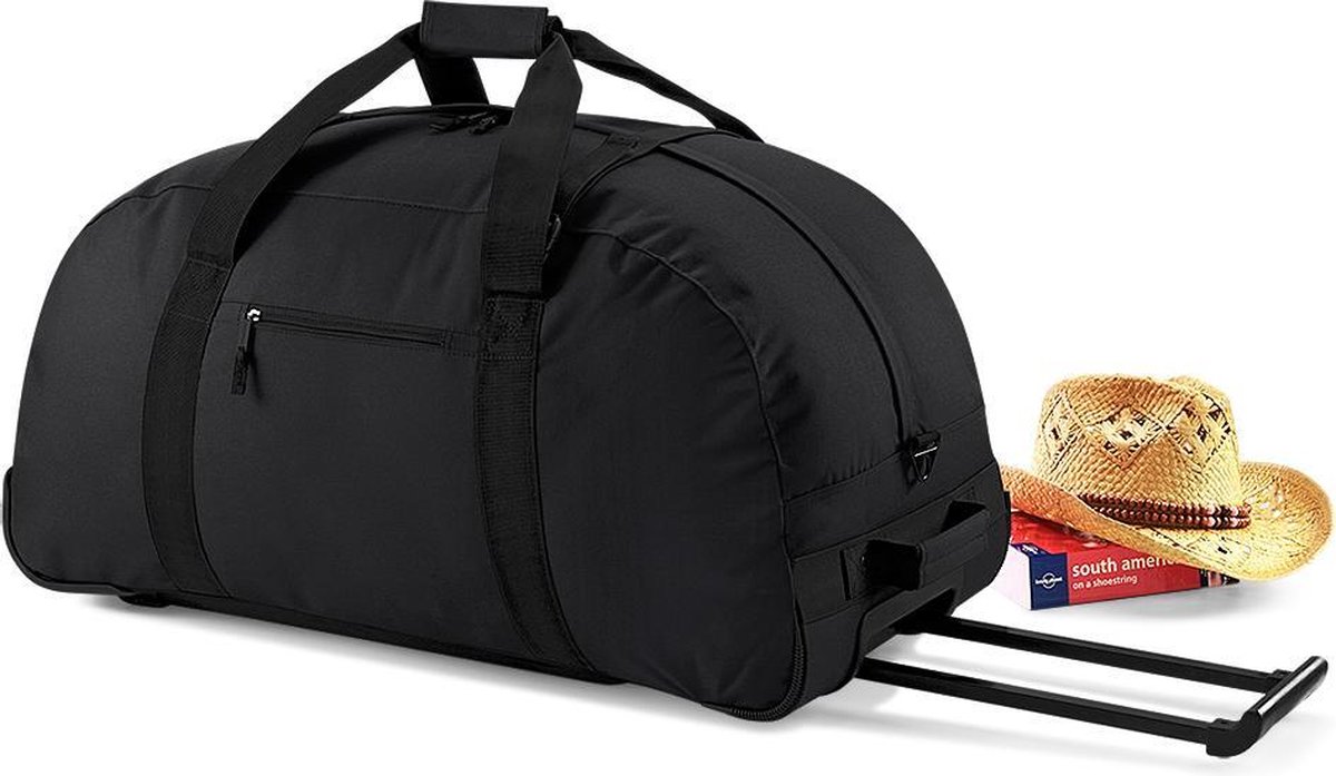 Bagbase Klassieke sporttas op wieltjes, Kleur zwart