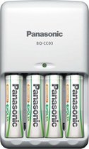 Chargeur de batterie blanc Panasonic BQ-CC03 pour une utilisation en intérieur