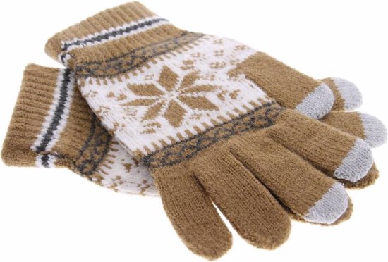 Basistheorie Ik heb een Engelse les stroomkring Lichtbruine Noorse touchscreen handschoenen | bol.com